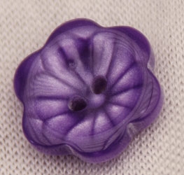 Knap 15 mm lilla blomst