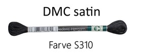 DMC Satin farve 310 sort