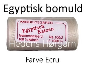 Egyptisk bomuld 100/2 farve Ecru