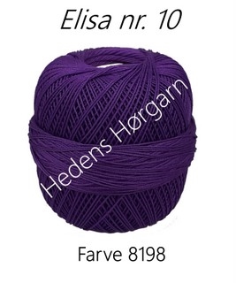 Elisa hæklegarn nr. 10 farve 8198 Violet