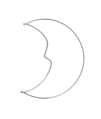 Halv måne farve sølv