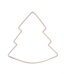 Juletræ i metal ring farve guld