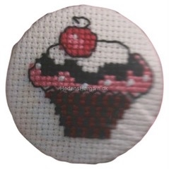 Knap Badges kit cupcake hvid