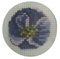 Knap Badges kit blå blomst