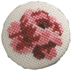 Knap Badges kit Rose hvid