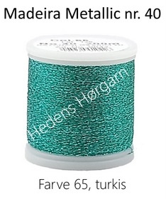Madeira Metallic nr. 40 farve 65 turkis