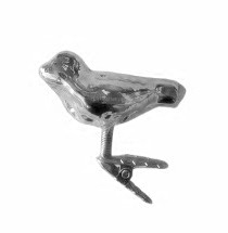 Mini fugl farve sølv
