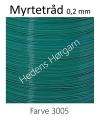 Myrtetråd 0,2 mm farve 3005 mat turkis