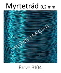 Myrtetråd 0,2 mm farve 3104 turkis