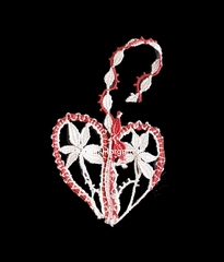 PS 107 Jule hjerte med blomst 2005