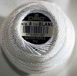 DMC Perlegarn nr. 5 farve Blanc